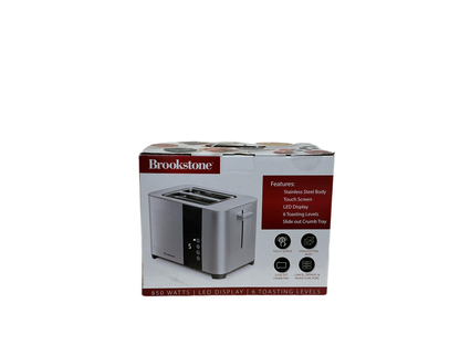 Brookstone 2-slice pop up stainless steel toaster